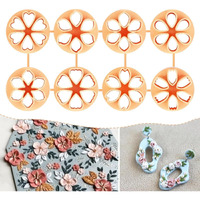 Dhanishtha | Polymer Clay Cutter Cutters | Clay Cutter Clay Tool | Basic Shapes Earing Making Tools | Clay Cutter Tool Jewellery Making Tools | Color May Vary | Set Of 8 Cutters |