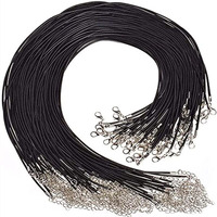 Diy Crafts Pack Of 2 Pcs, Mixed, 2 Pcs, 18" Black Waxed Necklace Cord For Jewelry Making As Image For Diy Jewelry Ne (Pack Of 2 Pcs, Mixed)