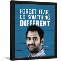 Chaka Chaundh - Dhoni Frame For Wall - Ms Dhoni Motivational Quotes Frames With Posters- Dhoni Inspiration Quotes Wall Photo With Frame - Dhoni Quotes Framed - (13.6 X 10.6 Inches)