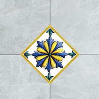 Jaamso Royals Blue Mosaic Tiles Sticker Floor Sticker For Kitchen Bathroom Self-Adhesive Pvc Waterproof Wall Sticker(30 Cm X 45 Cm)