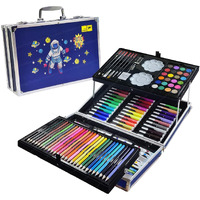 Funblast Artist Colour Set - Space Theme Color Box With Multiple Coloring Kit, Professional Drawing Color Pencils, Oil Pastel, Sketches, Water Colors And Acrylic Paint Brush For Art Craft (Space)