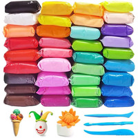 Eclet (Pack Of 12) Air Dry Clay, Colorful Children Soft Clay, Creative Art Crafts, Gifts For Kids-Multi Color. Non-Toxic Modeling Magic Fluffy Foam Bouncing Clay Putty Kit For Kids With Tools .46