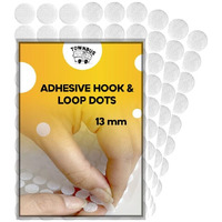 Townbus - Pack Of 50 Pairs | 13 Mm Self Adhesive Hook And Loop Pair Of Velcro Sticky Dots | Stickers For Arts And Crafts, Diy | White