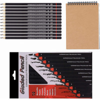 Dakos Professional Sketch Pencil Set Of 13 Pieces, Drawing Supplies, Drawing Art Pencils Kit For Artists, With A5 Paper Sketch Book