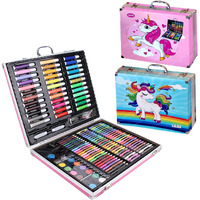 Funblast Artist Colour Set - Unicorn Color Box, Multiple Coloring Kit, Professional Drawing Color Pencils, Oil Pastel, Sketches, Water Colors And Acrylic Paint Brush (Color Of Box May Vary)