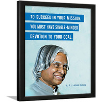 Chaka Chaundh - Abdul Kalam Motivational Quotes Poster With Photo Frames For Wall - Engineered Wood - (14 X 11 Inches)