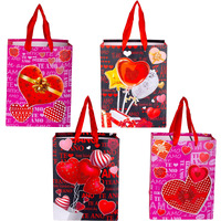 Sgmart 3D Multi ValentineS Day Rose Love Cardboard Gifts Paper Bags For Gifting People With Rich Taste On Collage/School/Anniversary/Birthday Parties And Wedding Candy Bag(Set Of 4)