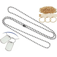 Diy Crafts 100 Connector 5 Mtr Chain, Nickel Silver, Ball Chain Number Stainless Steel Ball Chain Ball Chain Necklace - 2.4 Mm In Diameter Of (100 Connector 5 Mtr Chain, Nickel Silver)