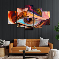 Perpetual Paintings For Wall Decoration - Set Of 5,3D Scenery Wall Painting For Living Room With Frames For Wall Decor And Home Decoration, Hotel, Office (M9Z)