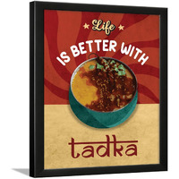 Chaka Chaundh - Restaurant Wall Decoration Items - Food Quotes Wall Frames - Restaurant Quotes Wall Frame - Posters For Tadka Quotes Decor - (14 X 11 Inches)