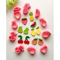 Dhanishtha | Polymer Clay Cutter | Fruit Clay Cutter | Clay Tools/Jewellery Tools/Earring Making/Botanical/Spring Cutters | Color May Vary | Set Of 11 |