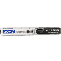 Doms Karbon Eraser Tipped Super Dark Pencil Pack Of 3 (30 Pencils), Ink Black