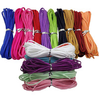 Diy Crafts Pack Of 20 Meter, As Image Colour No# 3, 20Mtr + Meter 20+ Colour 3X1.4Mm Faux Suede Cord Roll String Leather Lace Beading Thread Leather Cordin (Pack Of 20 Meter, As Image Colour No# 3)