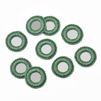 Embroiderymaterial Crochet Rings For Craft, Decoration And Embroidery (20Mm, Sea Green, 100 Pieces)