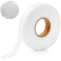 Townbus Fabric Fusing Tape |17Mm Iron On Double Sided Hem Tape, No Sewing Required | Buckram Interfacing Interling Fusible Foam | White - 70 Meters