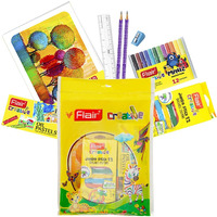 Flair Creative Series Coloring Smart Kit | Combination Smart Kit For Your Creative Need | Non-Toxic & Safe For Childrens | Kids Coloring Set | Stationery Kit Ideal For Gifting | Set Of 1