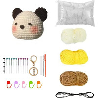 Artbee Diy Crochet Animal Kit With Supplies Including Step-By-Step Instruction And Video Tutorials (White Panda)