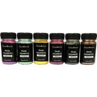 Granotone Non-Toxic Pearl, Mica Pigment Powder For Epoxy Resin, Soap, Painting, Art And Craft Projects (Vibrant Colors Set Of 6, 20 Gms Each)