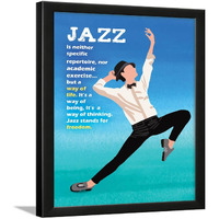 Chaka Chaundh - Jazz Dance Quotes Wall Frames - Dance Quote Painting - Wall Decor Art (14 X 11 Inches)
