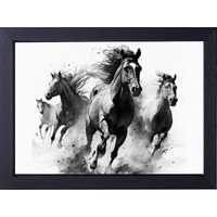 Vsk Sketch Art Studio Wooden Horse Wall Painting For Living Room, Office, Restaurant Decor (8 X 12 Inch)