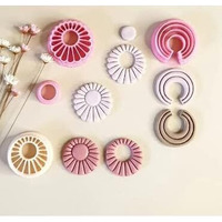Dhanishtha | Polymer Clay Cutter | Clay Cutters Tool | Flowers | Clay Earing Cutter Earring Jewellery Making Clay Tools Pottery | Color May Vary| Set Of 4 Pieces |