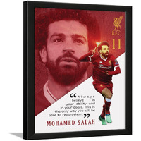 Chaka Chaundh - Always Believe In Your Ability And In Your Goals. This Is The Only Way You Will Be Able To Reach Them. Mohamed Salah Quotes - Football Player Quotes Frame - Motivational Quotes Frames -Sports Academy Poster With Frame Athletic Quotes Wall Frames - (14 X 11 Inches)