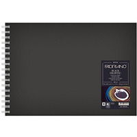Fabriano Black Drawing Book Spiral Bound Landscape A4