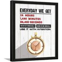 Chaka Chaundh - Time Quotes Wall Frames - Day & Year Posters - White Photo Frame (13.6 X 10.6 Inches)