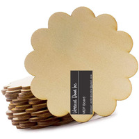 Vertical Root Inc Pack Of 12 Scallop Mdf Coaster Unfinished Wood Pieces Blank Plaque For Diy Craft Pyrography Projects Games Scrapbooking Building Model Engraving Painting Size: 95Mm*95Mm