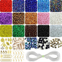 Indikonb Multicolour Beads Set - For Craft And Jewelry Making, Seed Beads, Charms, And Jewellery Findings Included