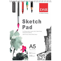 Eclet 50 Sheet A5 Sketchbook Pack Of 1-5.8 X 8.3 Inch 140 Gsm| Top Spiral-Bound Sketchpad For Artists | Sketching And Drawing Acid Free Paper, For Doodling For Professional & Acadmic Use(B)