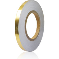 Voiish Floor Tiles Gold Foil Lines Metalized Mirror Tape Self-Adhesive Tile Seam Sticker Waterproof Gap Sealing Foil Decor Tape For Wall Cabinet Kitchen (1Cm X 50Meter)