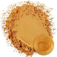 Jhintemetic Mica Powder 50G Golden Pearlescent Effect Colorant Pigment Powder For Epoxy Resin, Tumblers, Slime Bath Bomb, Soap Dye, Slime, Candle, Resin Crafting, Paint, Jewelry, Nail Polish