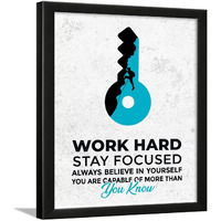 Chaka Chaundh - Motivational Quotes Frames -Work Hard Stay Focus Always Believe In Yourself You Are Capable Of More Than You Know Quotes For Office, Student And Study Room - (14 X 11 Inches)