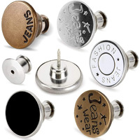Heavy Driver 5Pcs Detachable Button For Jeans 5 Styles No Sew Metal Buttons For Denims Waist Extender Button Removable Reusable Instant Button Without Sewing For Trousers Pants Bags Skirt (Style A)