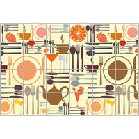 Jaamso Royals Kitchen Wall Stickers Self-Adhesive Resistant Removable Heat Oil Proof Waterproof Vegetable Decal Aluminum Foil Sticker,(90Cm X 60Cm)