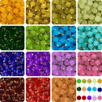 Indikonb Round Glass Pearl Hanging Beads | Multicolour 8Mm Moti Lariya Beads For Blouse, Embroidery, Saree, Pendant & Necklace Making