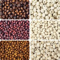 Indikonb Wooden Beads For Craft And Jewelry Making  Traditional Natural Wood Beads Set For Bracelets, Necklaces, And Diy Craft Projects