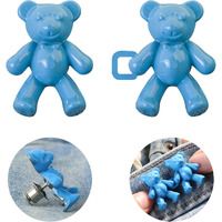 Klvs Jeans Button, Adjustable Jean Button Pin, Detachable Decorative Waist Buckles, No Sewing Required, Perfect Fit Tighten Waist Adjustment Instant Button For Pants Trouser (Teddy Blue)