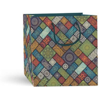 Acl Creations Puzzling Pattern Fashion Gift Party Favor Bag For Diwali,Birthday,Marriage,Christmas Gifting,Baby Showers & Shopping (Pack Of 10 Paper Bags)