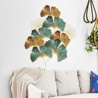 Indian Royals Green Ginkgo Leaf Flower Peel And Stick Self Adhesive Wall Sticker For Wall Decor And Home Decor (30Cm X 90Cm)