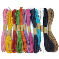 Amigozz 10 Meter(12Pcs) Colourful Diy Paper Rope Threads For Various Art And Craft Projects And Decoration