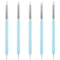 Oytra Chisel Tips And Dotting Heads Shaper Pen (Blue, 4Mm - 5 Pieces)