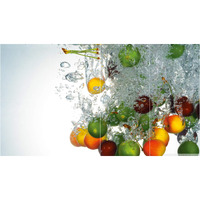 Sticker Yard Waterproof Kitchen Veg And Fresh Water Fruits Vinyl Wall Sticker (Multicolour, 60 X 46Cm)