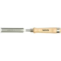 Yato 8Mm Crv60 Flat Edge Chisel With Wooden Handle | 58-50 Hrc | Metal Clamp | Cutting | Punching