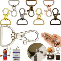 Diy Crafts 25 Pcs, Gold, Metal Lobster Claw Clasps 360Swivel Trigger Snap Hooks By Swivel Clasps With D Ring (D Ring Inner Width 1 Inch) ((25 Pcs, Gold)