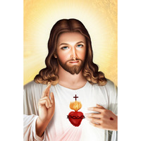 Printnet Divine Mercy Of Jesus Wall Poster | Hd God Poster For Room Office Gym, Multicolour, Printed, 12 X 18 Inch