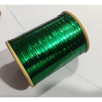Omx 0.25 Mm, 10000 Mtrs Each Roll, Metallic Strip Mukaish Metal Thread For Embroidery Work, Beading, Jewellery Making. (Green)