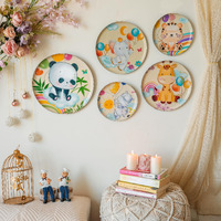 Ritualistic Animal Kingdom Wall Plates For Home Decoration | Wall Decor Items For Living Room | Metal Wall Dcor | Gift Items For Women And Men | Home Dcor Gift Items | Set Of 5 Plates
