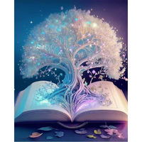Bestaqua Diamond Painting Kit, 12X16Inch White Tree Of Life Diamond Painting, 5D Diamond Painting Kit For Adults & Kids, Very Suitable For Home Leisure And Wall Decoration, Gift For Kids And Adults